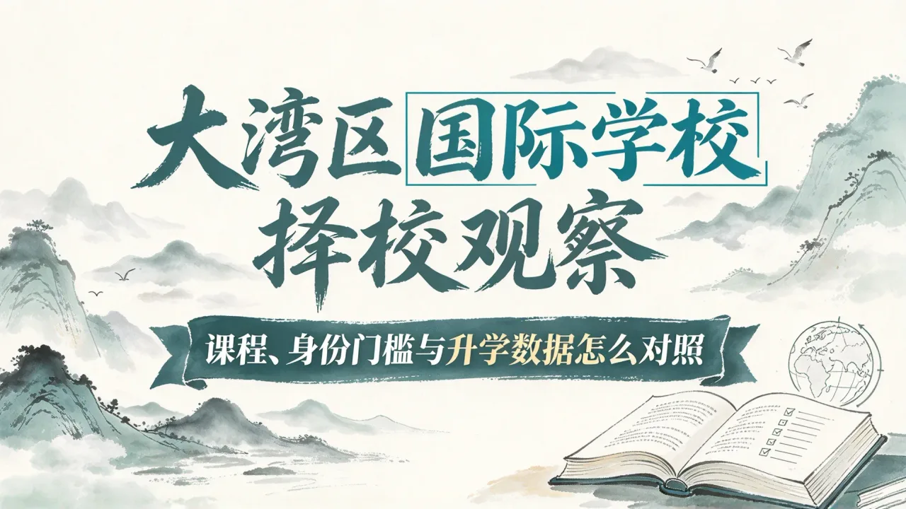 大湾区国际学校择校观察:课程、身份门槛与升学数据怎么对照