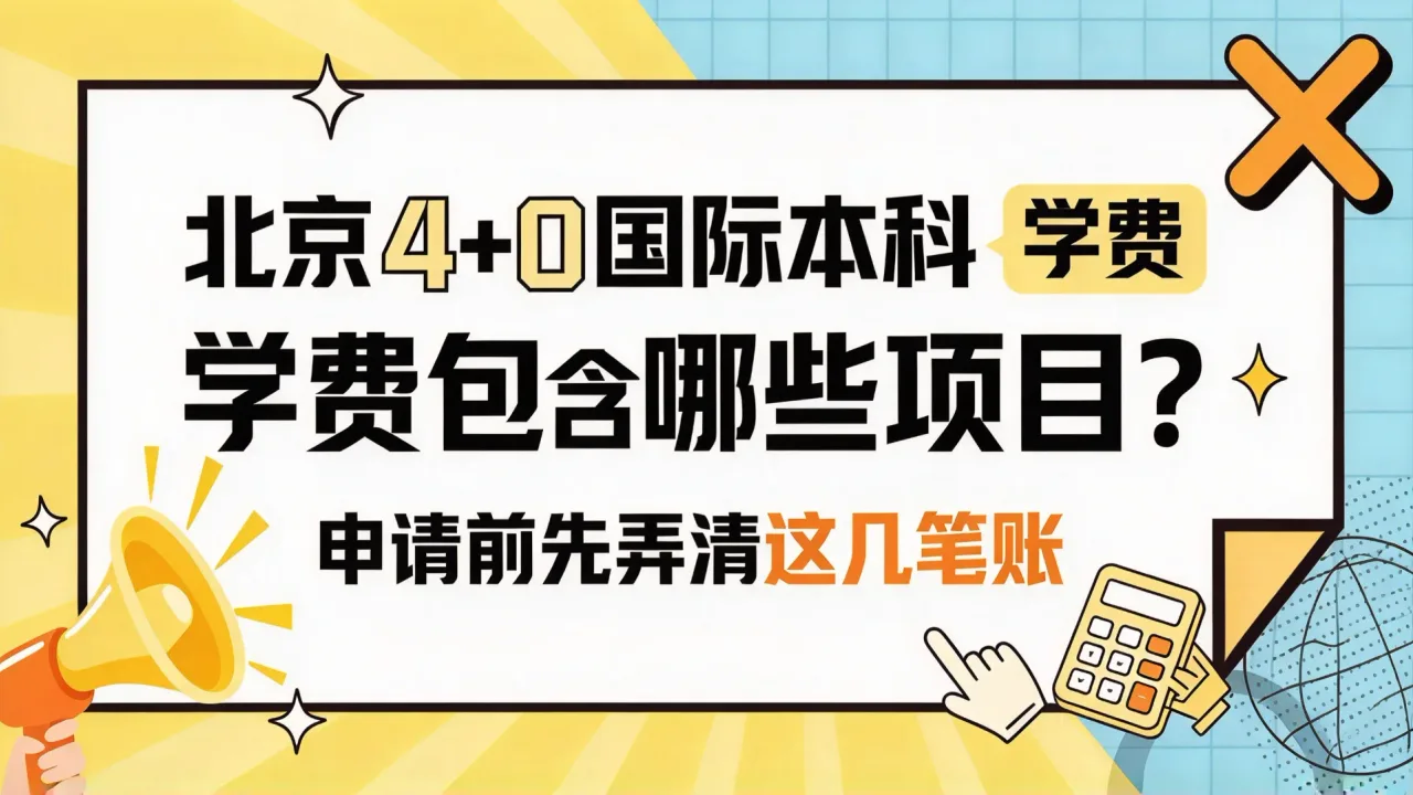 北京4+0国际本科学费包含哪些项目?申请前先弄清这几笔账