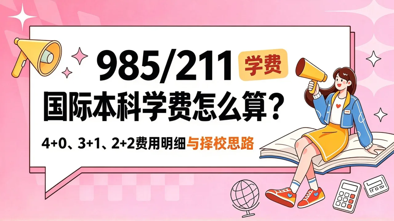 985/211国际本科学费怎么算?4+0、3+1、2+2费用明细与择校思路