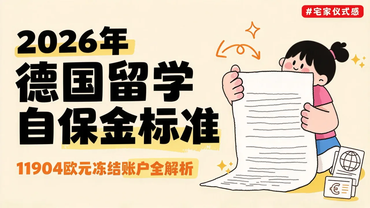 2026年德国留学自保金标准:11904欧元冻结账户全解析