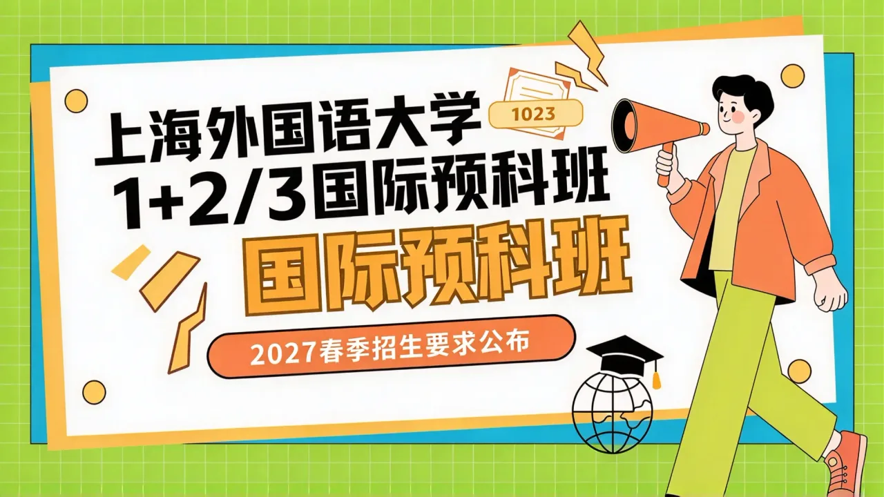 上海外国语大学1+2/3国际预科班2027春季招生要求公布