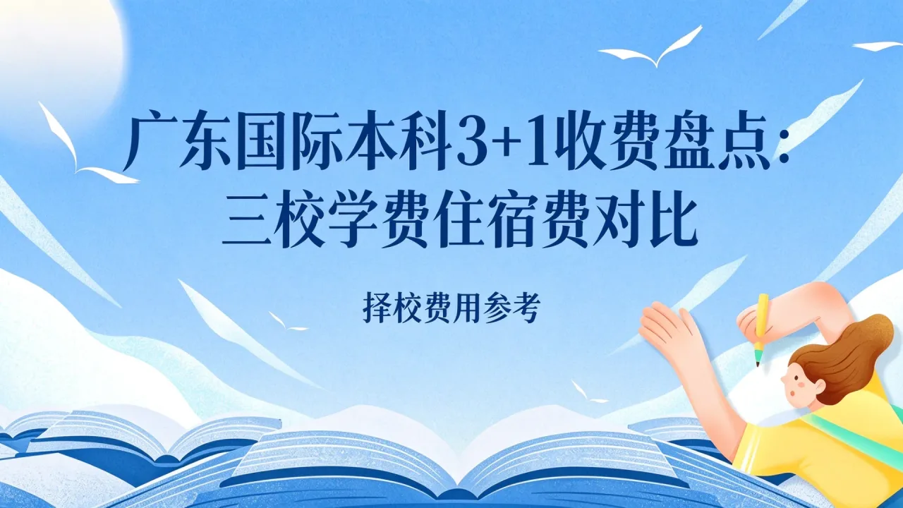广东国际本科3+1收费盘点：三校学费住宿费对比