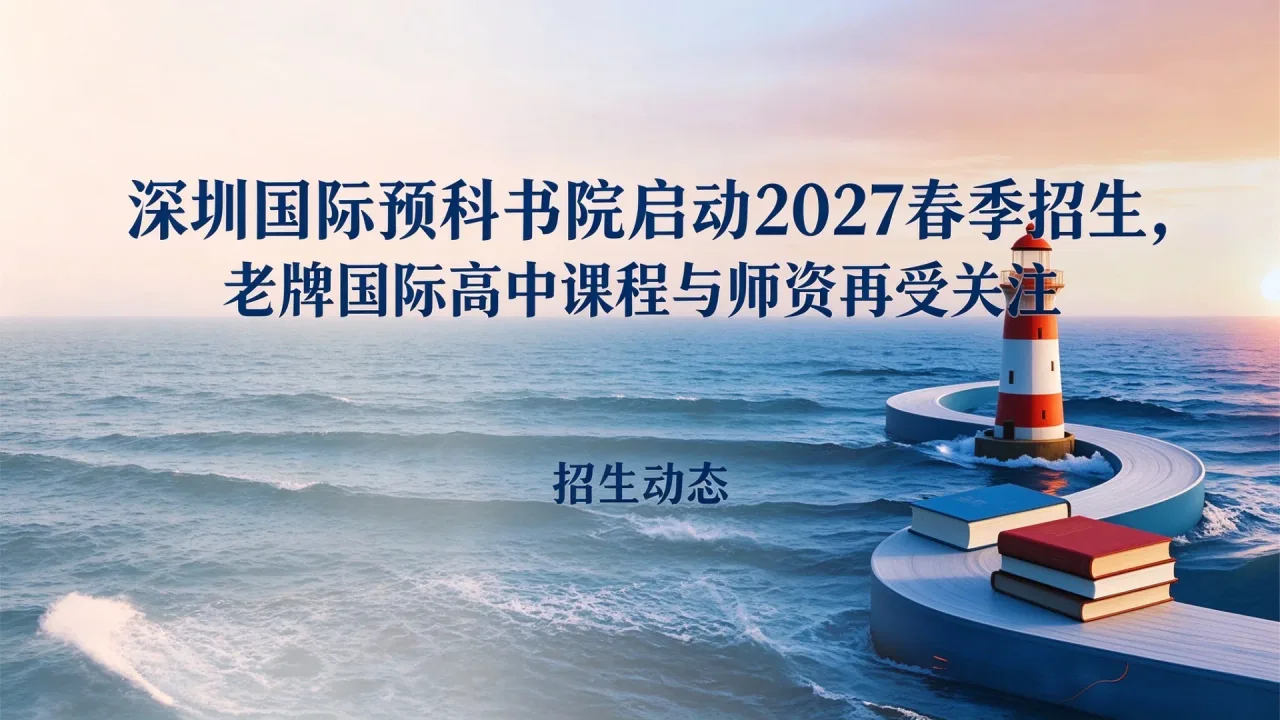 深圳国际预科书院启动2027春季招生,老牌国际高中课程与师资再受关注