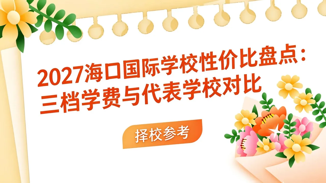 2027海口国际学校性价比盘点:三档学费与代表学校对比