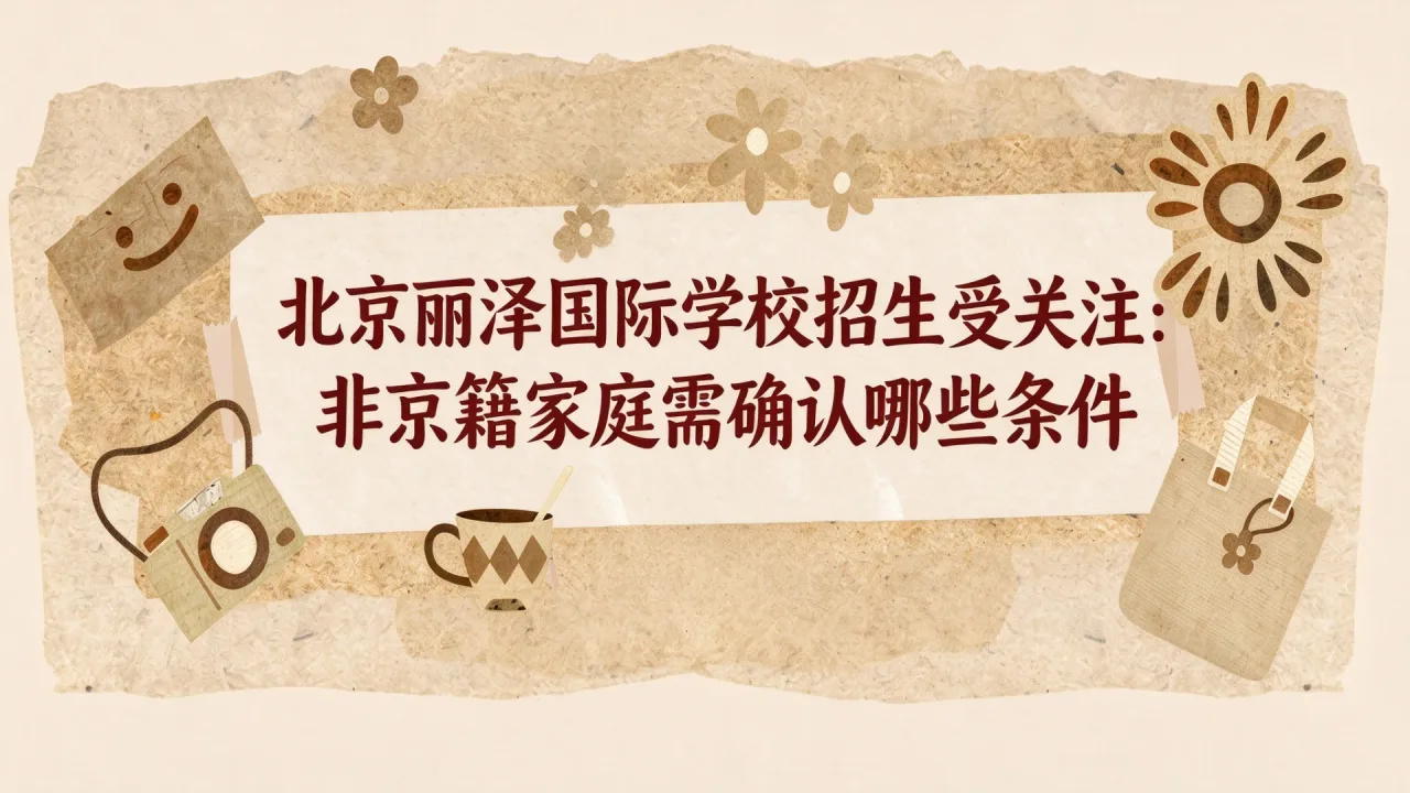 北京丽泽国际学校招生受关注:非京籍家庭需确认哪些条件