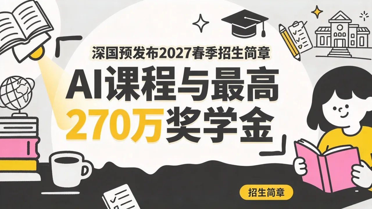 深国预发布2027春季招生简章:AI课程与最高270万奖学金