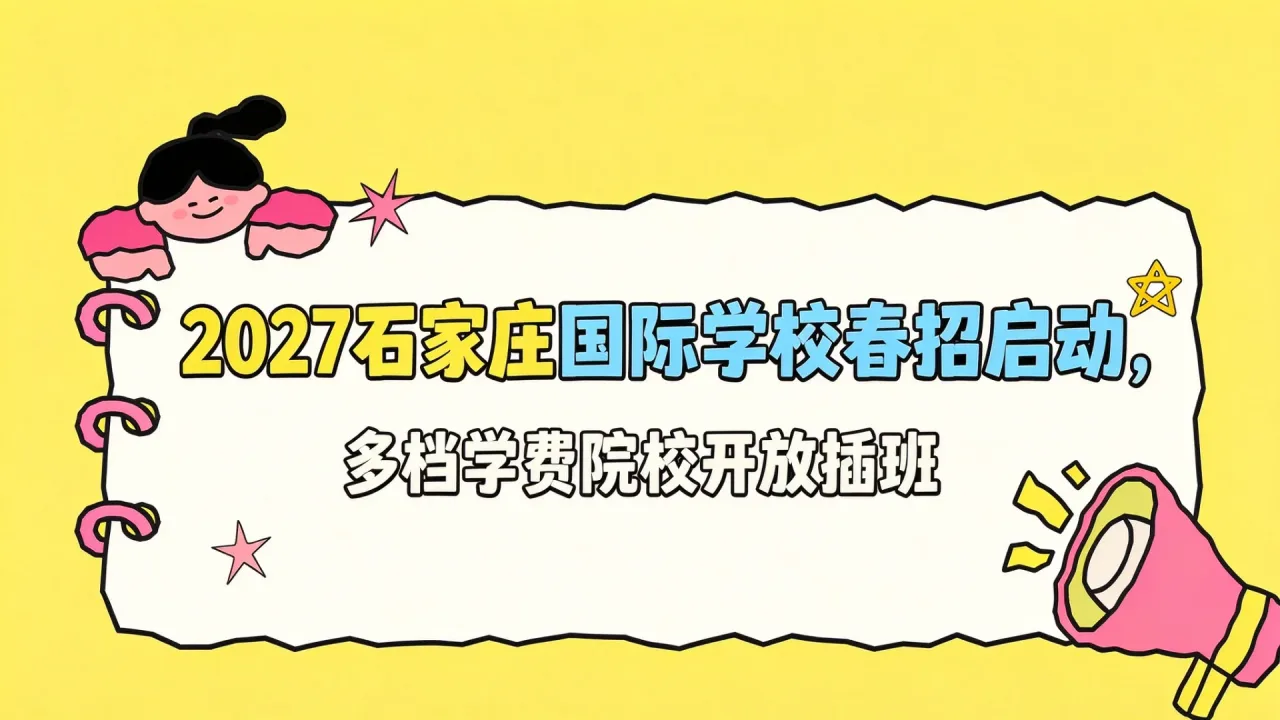 2027石家庄国际学校春招启动，多档学费院校开放插班