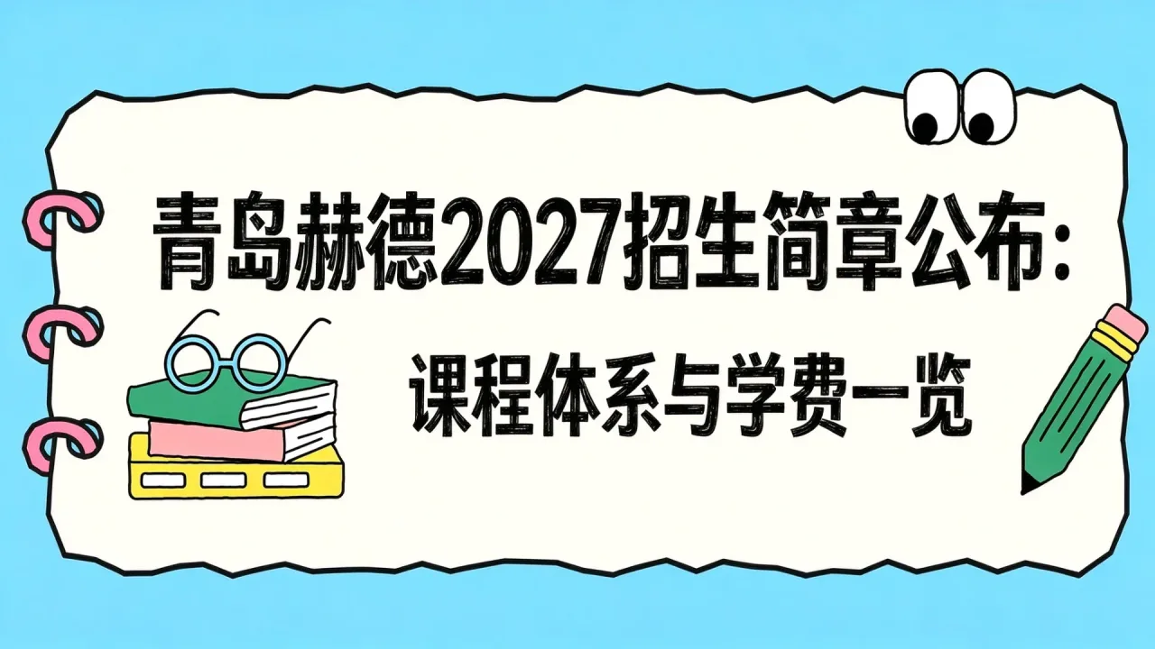 青岛赫德2027招生简章公布：课程体系与学费一览