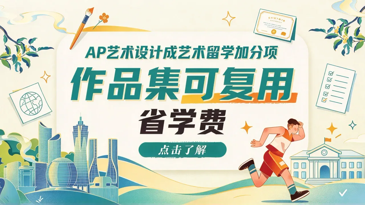 AP艺术设计成艺术留学加分项，作品集可复用省学费