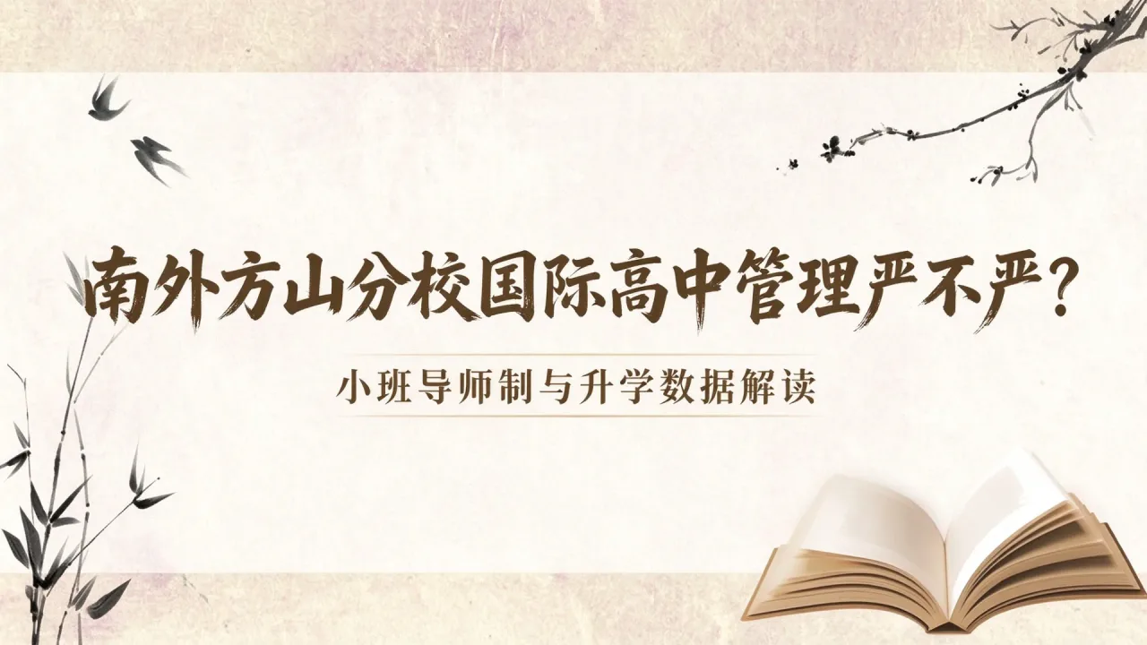 南外方山分校国际高中管理严不严？小班导师制与升学数据解读