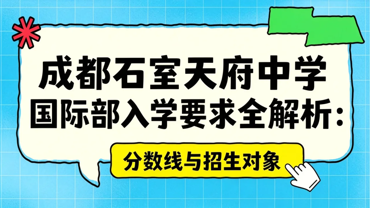 成都石室天府中学国际部入学要求全解析：分数线与招生对象