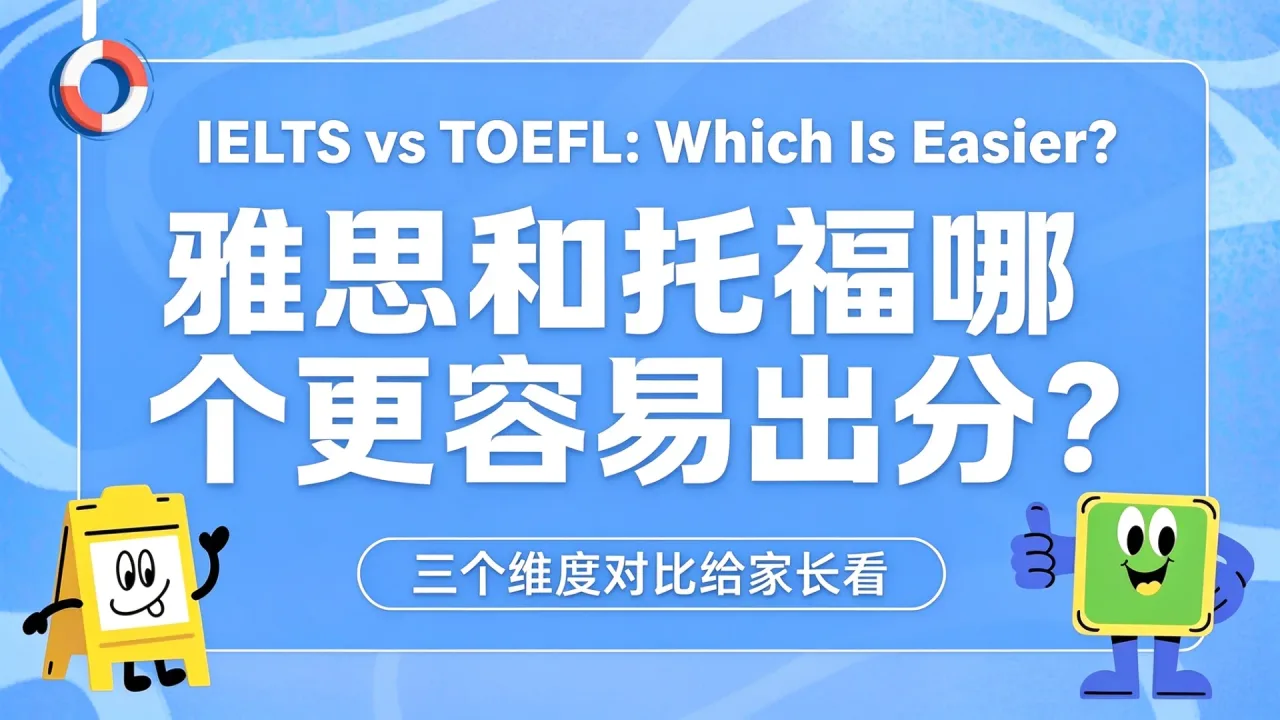 雅思和托福哪个更容易出分？三个维度对比给家长看