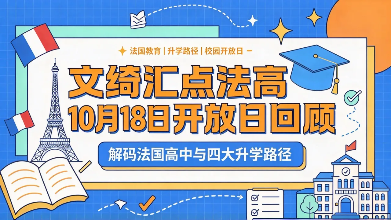 文绮汇点法高10月18日开放日回顾:解码法国高中与四大升学路径