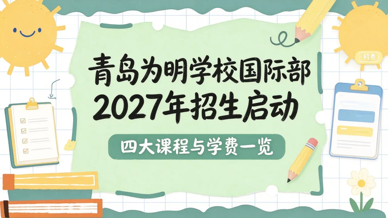 青岛为明学校国际部2027年招生启动：四大课程与学费一览