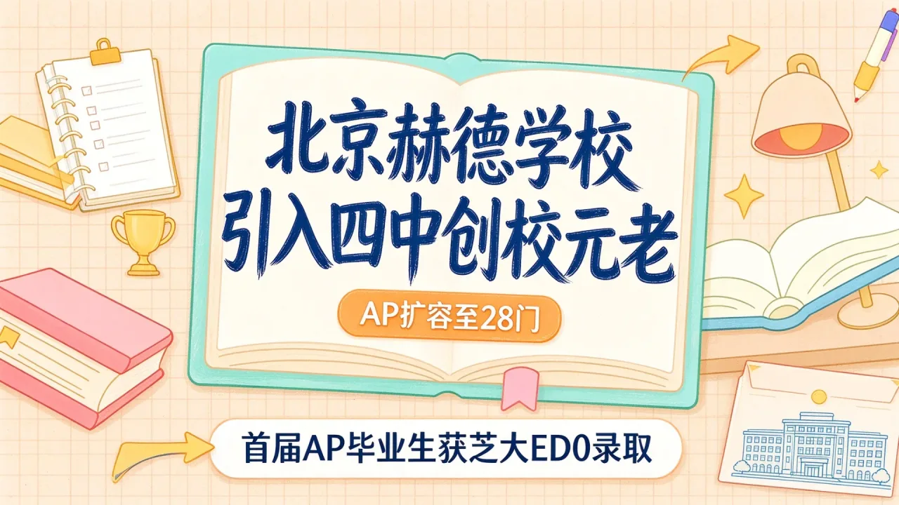 北京赫德学校引入四中创校元老,AP扩容至28门,首届AP毕业生获芝大ED0录取