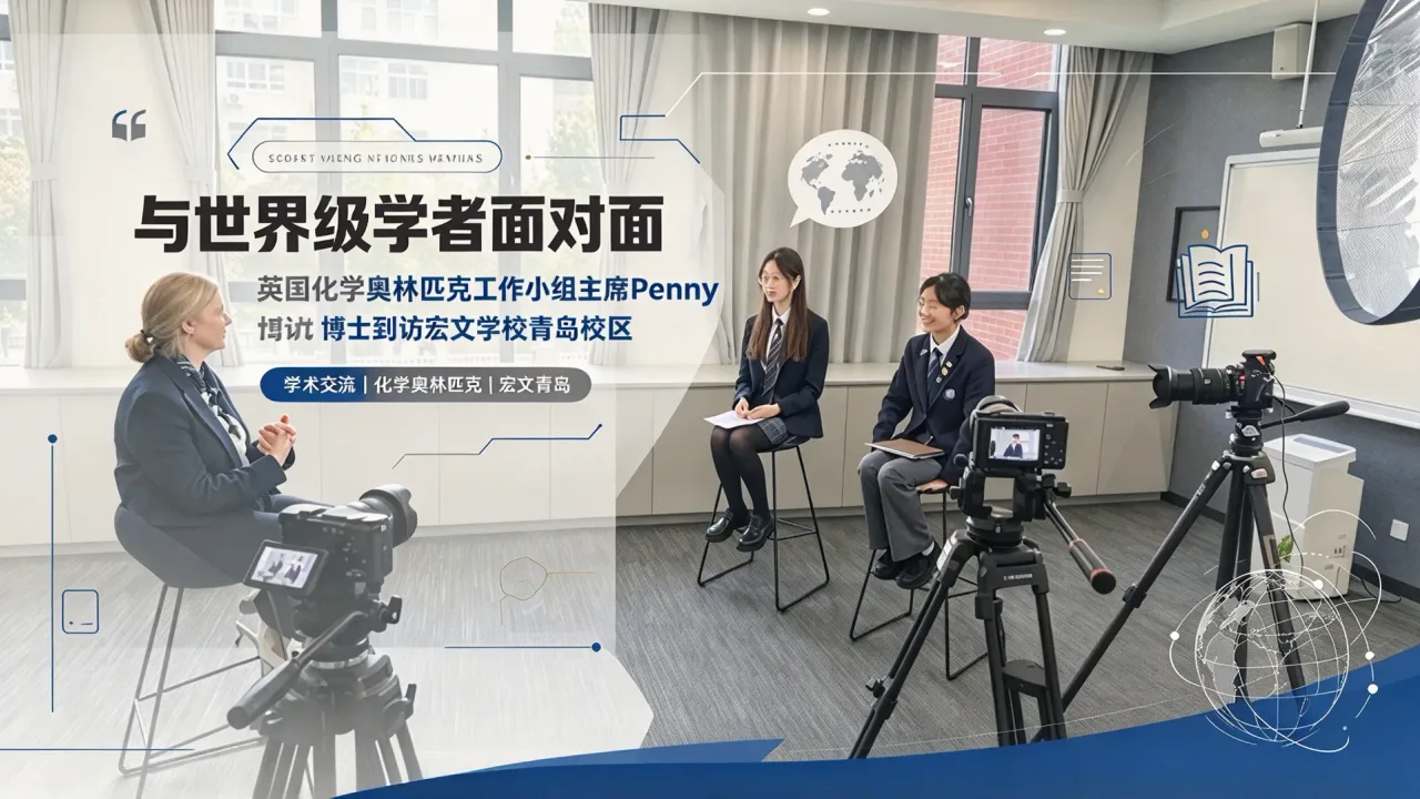 与世界级学者面对面:英国化学奥林匹克工作小组主席Penny博士到访宏文学校青岛校区