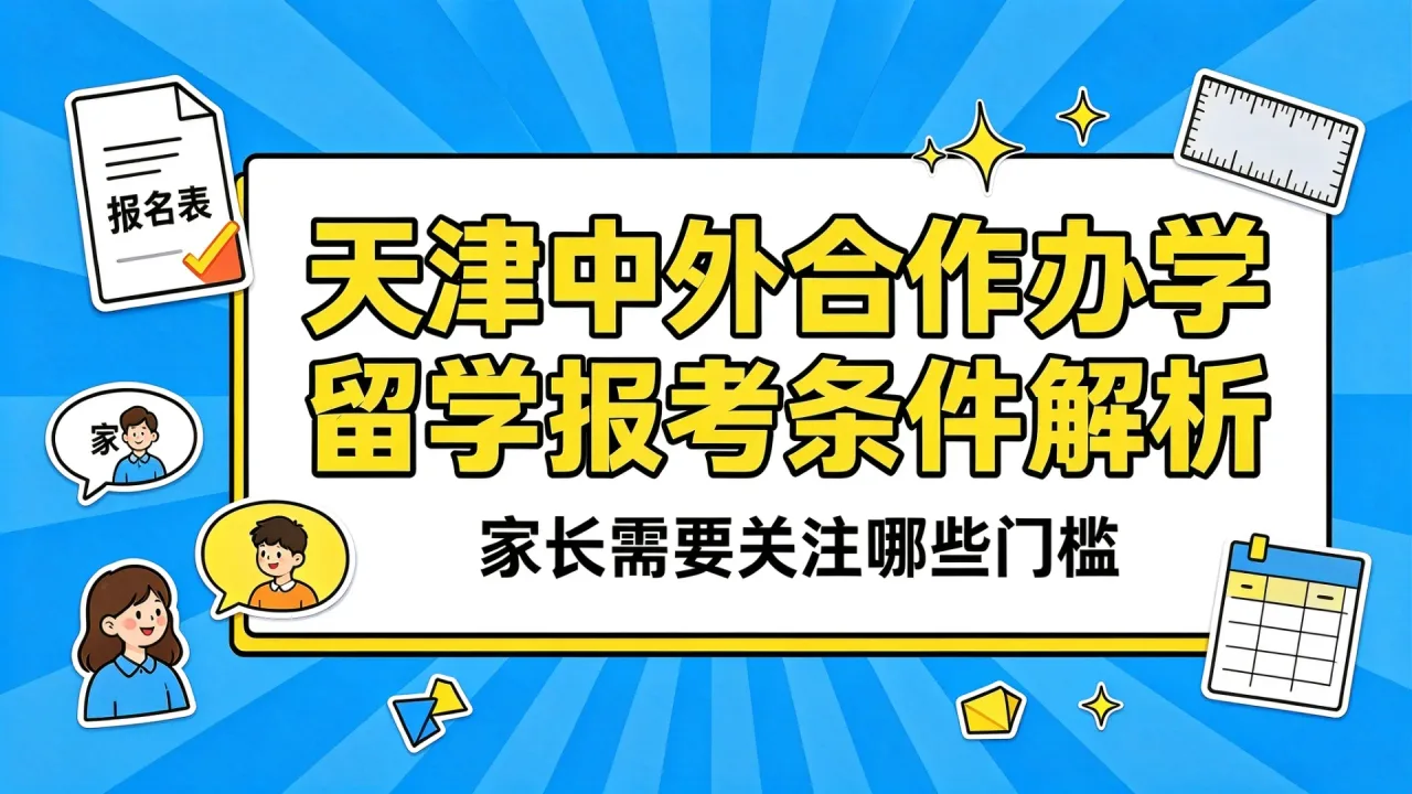 天津中外合作办学留学报考条件解析：家长需要关注哪些门槛