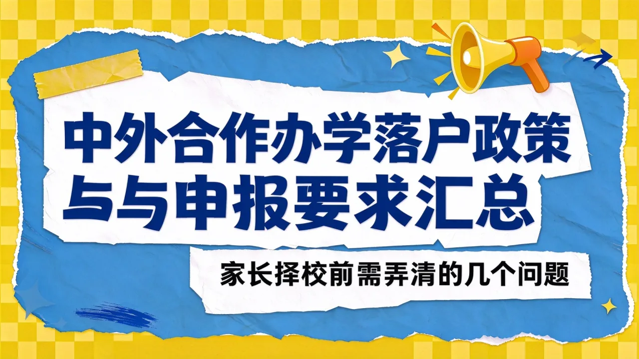 中外合作办学落户政策与申报要求汇总，家长择校前需弄清的几个问题