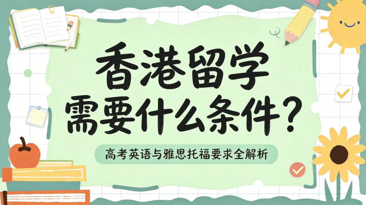 香港留学需要什么条件?高考英语与雅思托福要求全解析