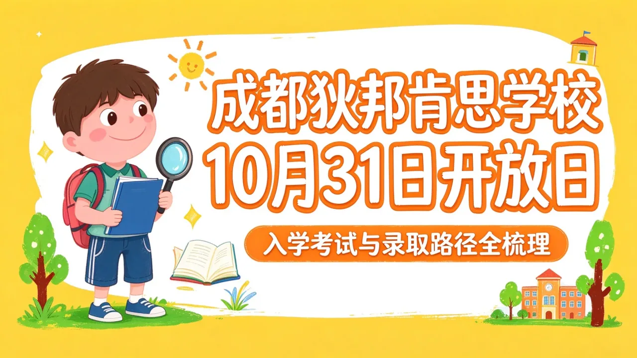 成都狄邦肯思学校10月31日开放日,入学考试与录取路径全梳理