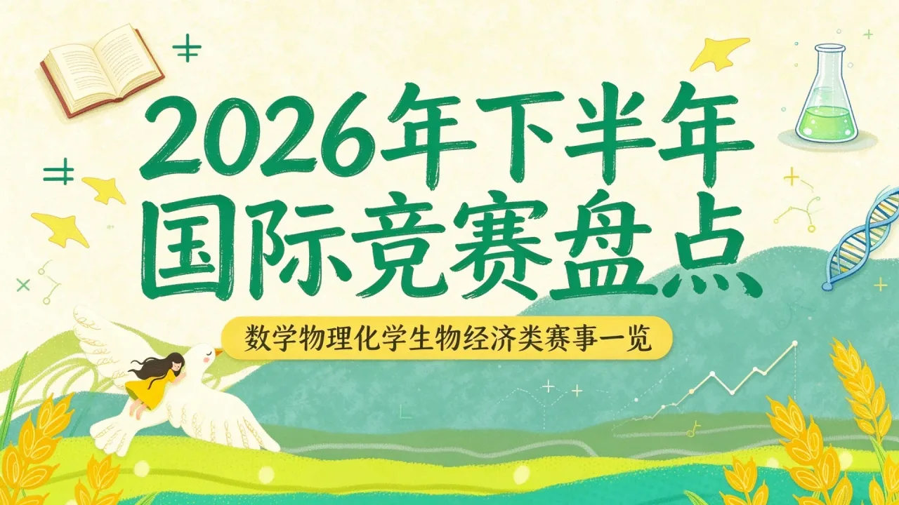 2026年下半年国际竞赛盘点:数学物理化学生物经济类赛事一览