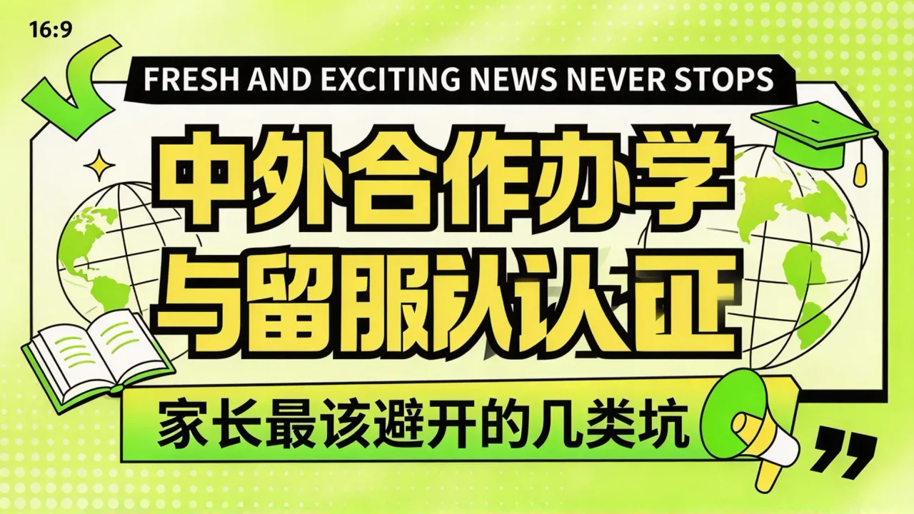 中外合作办学与留服认证:家长最该避开的几类坑