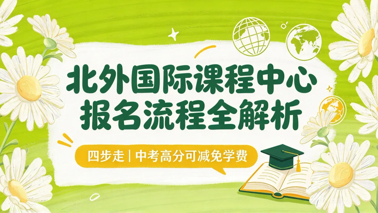 北外国际课程中心报名流程全解析:四步走,中考高分可减免学费