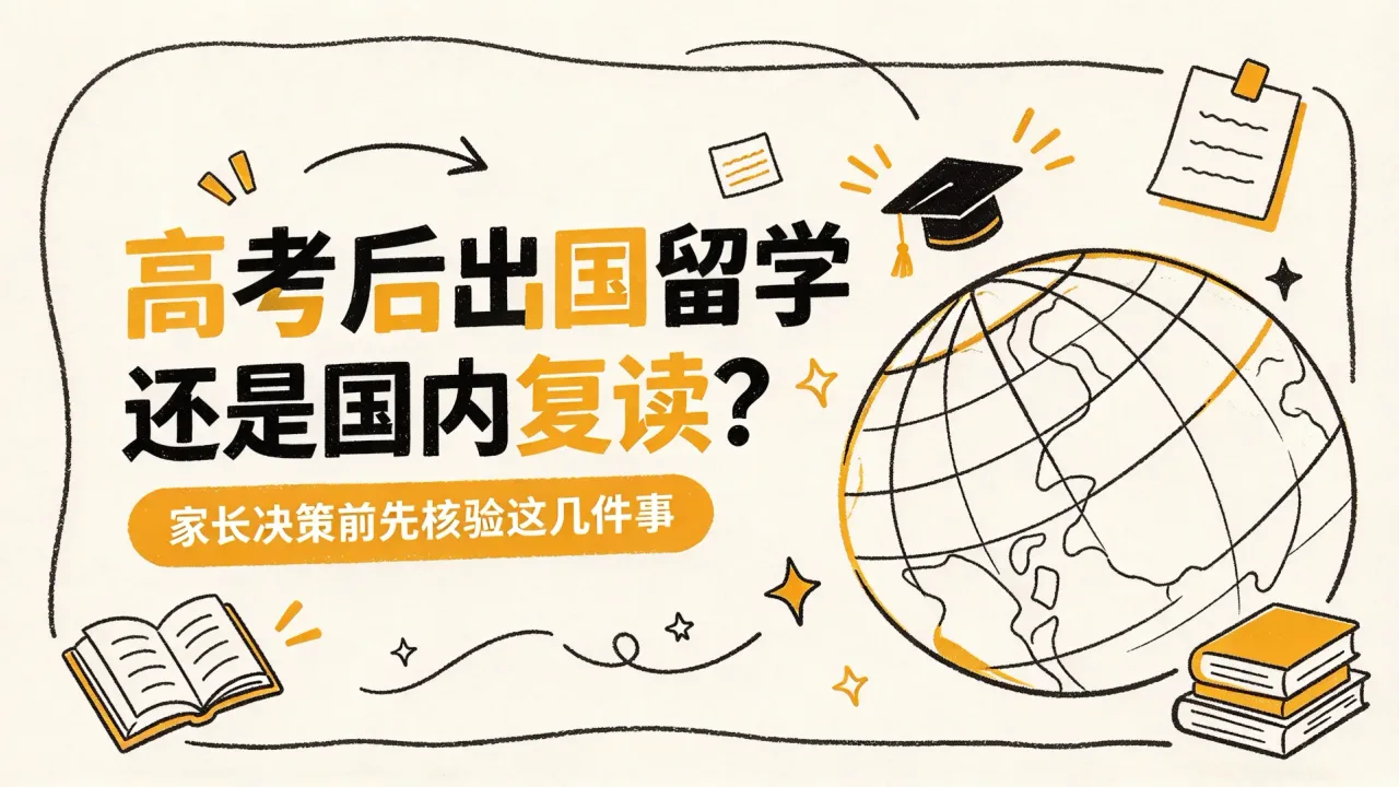 高考后出国留学还是国内复读？家长决策前先核验这几件事