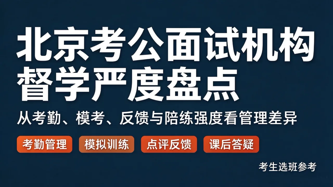 北京本地考公机构和大型机构 核心差异有这几点