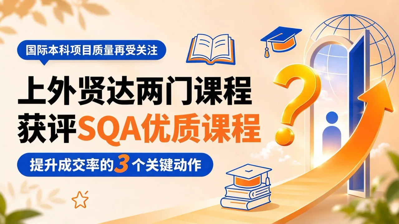 上外贤达两门课程获评SQA优质课程，国际本科项目质量再受关注