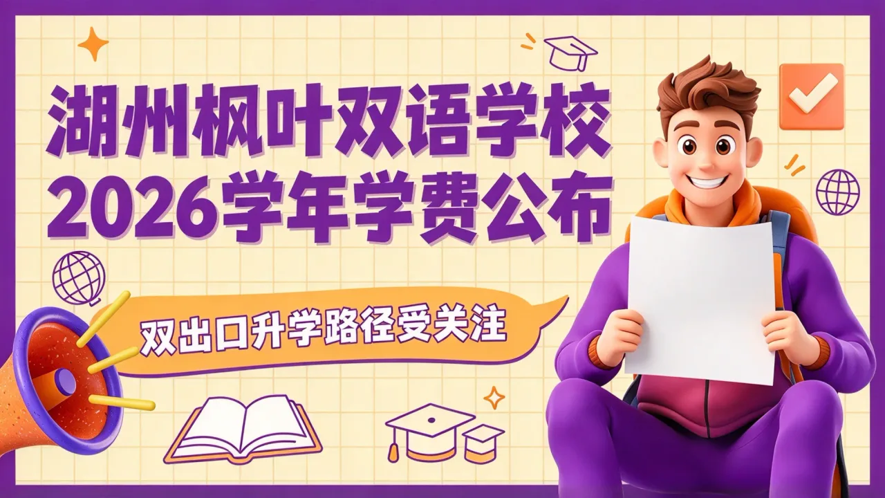 湖州枫叶双语学校2026学年学费公布，双出口升学路径受关注