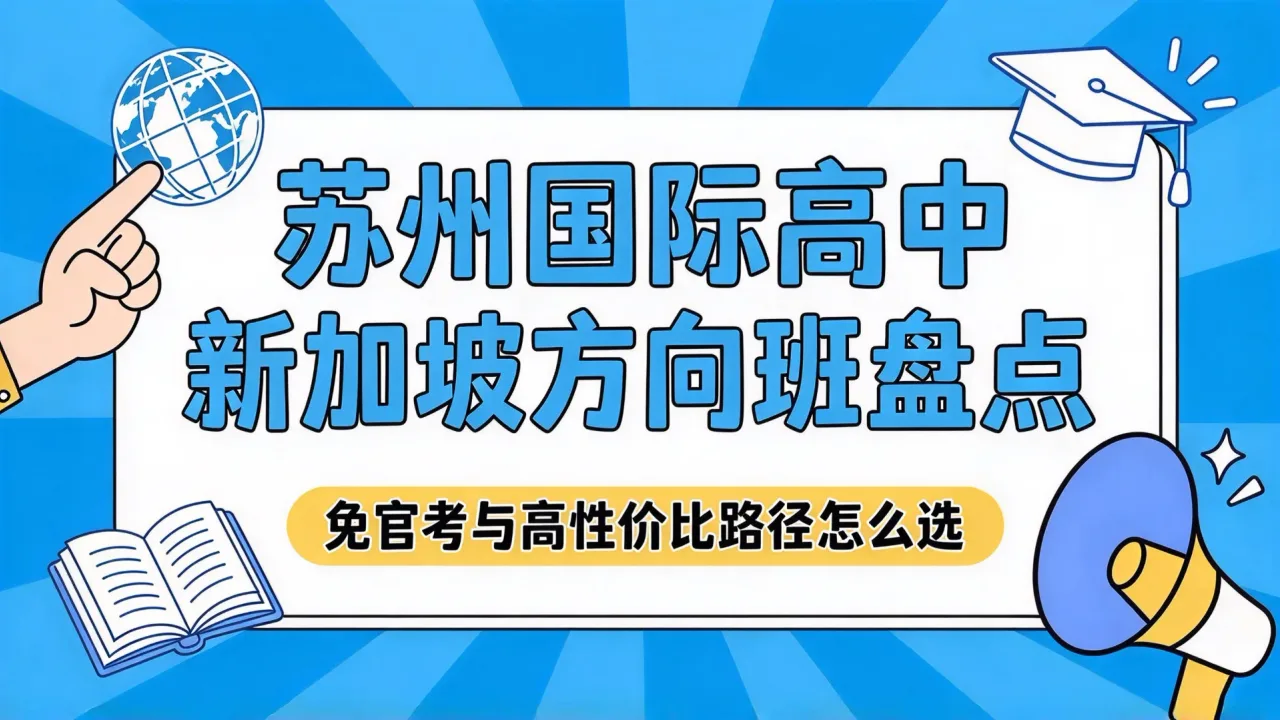 苏州国际高中新加坡方向班盘点：免官考与高性价比路径怎么选