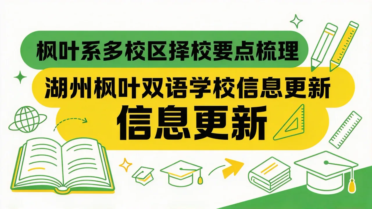 湖州枫叶双语学校信息更新,枫叶系多校区择校要点梳理