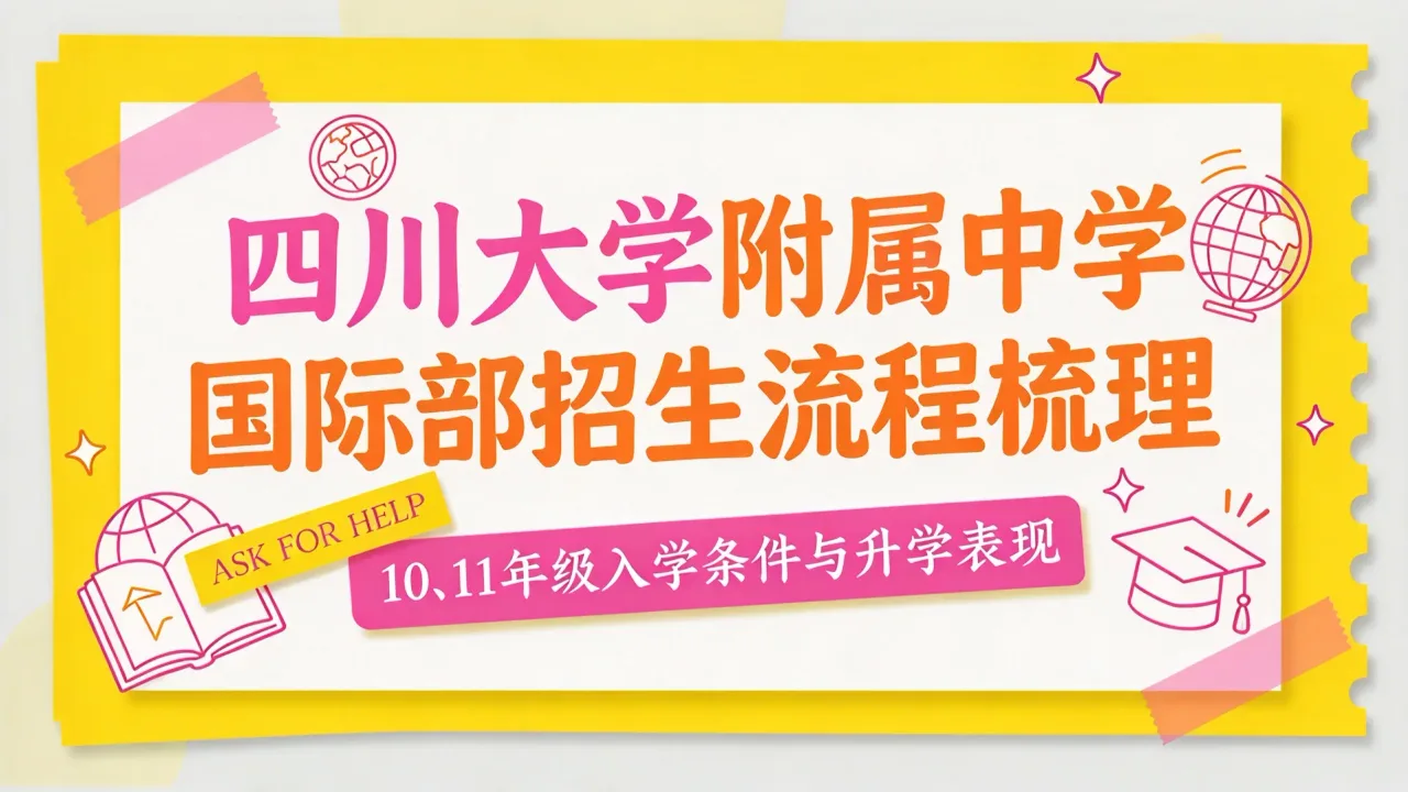 四川大学附属中学国际部招生流程梳理:10、11年级入学条件与升学表现