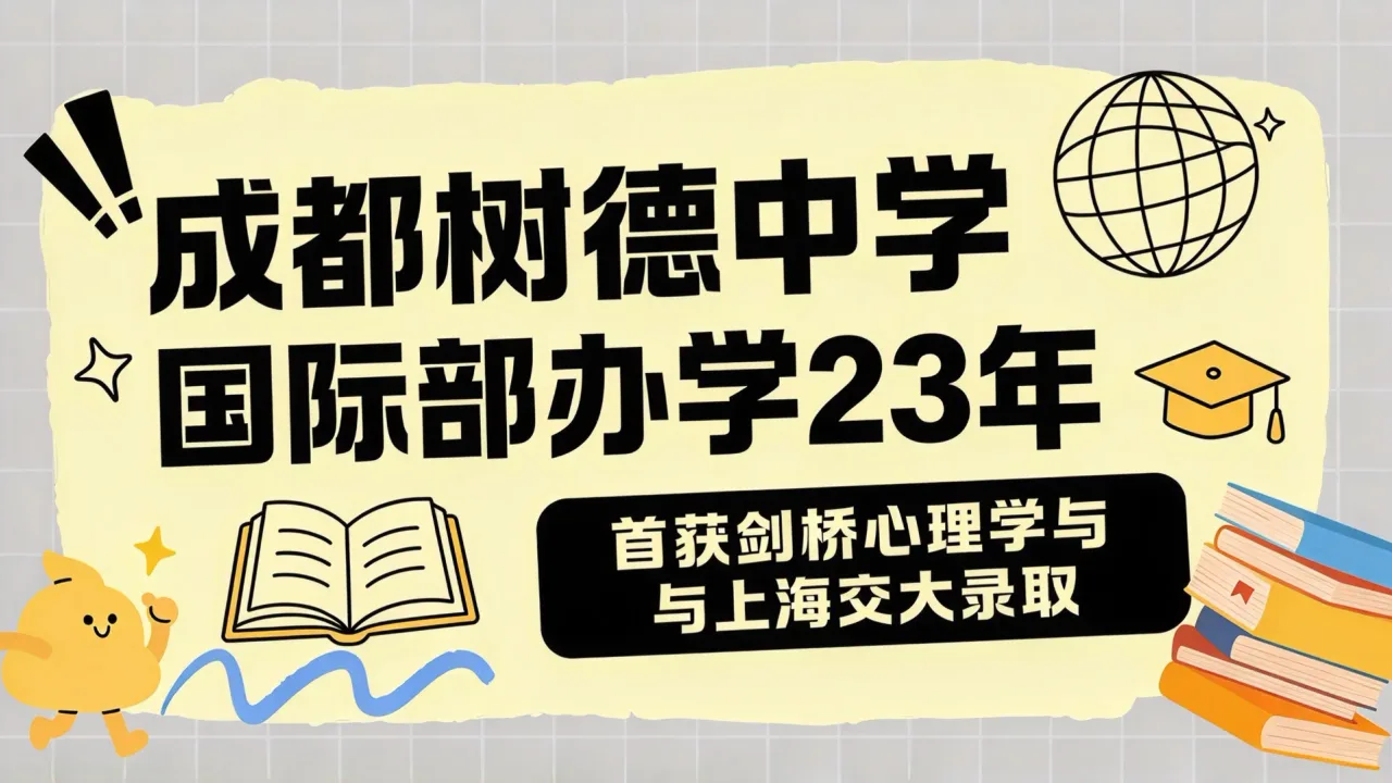 成都树德中学国际部办学23年 首获剑桥心理学与上海交大录取