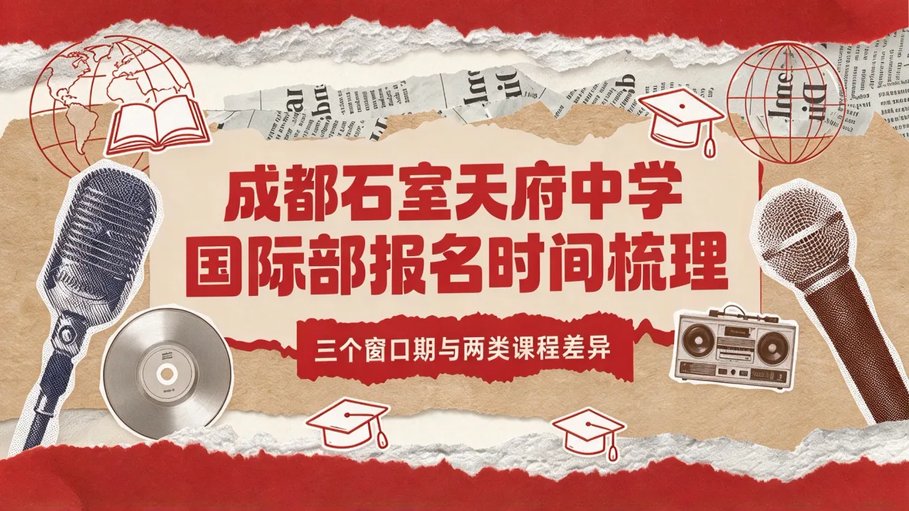 成都石室天府中学国际部报名时间梳理：三个窗口期与两类课程差异