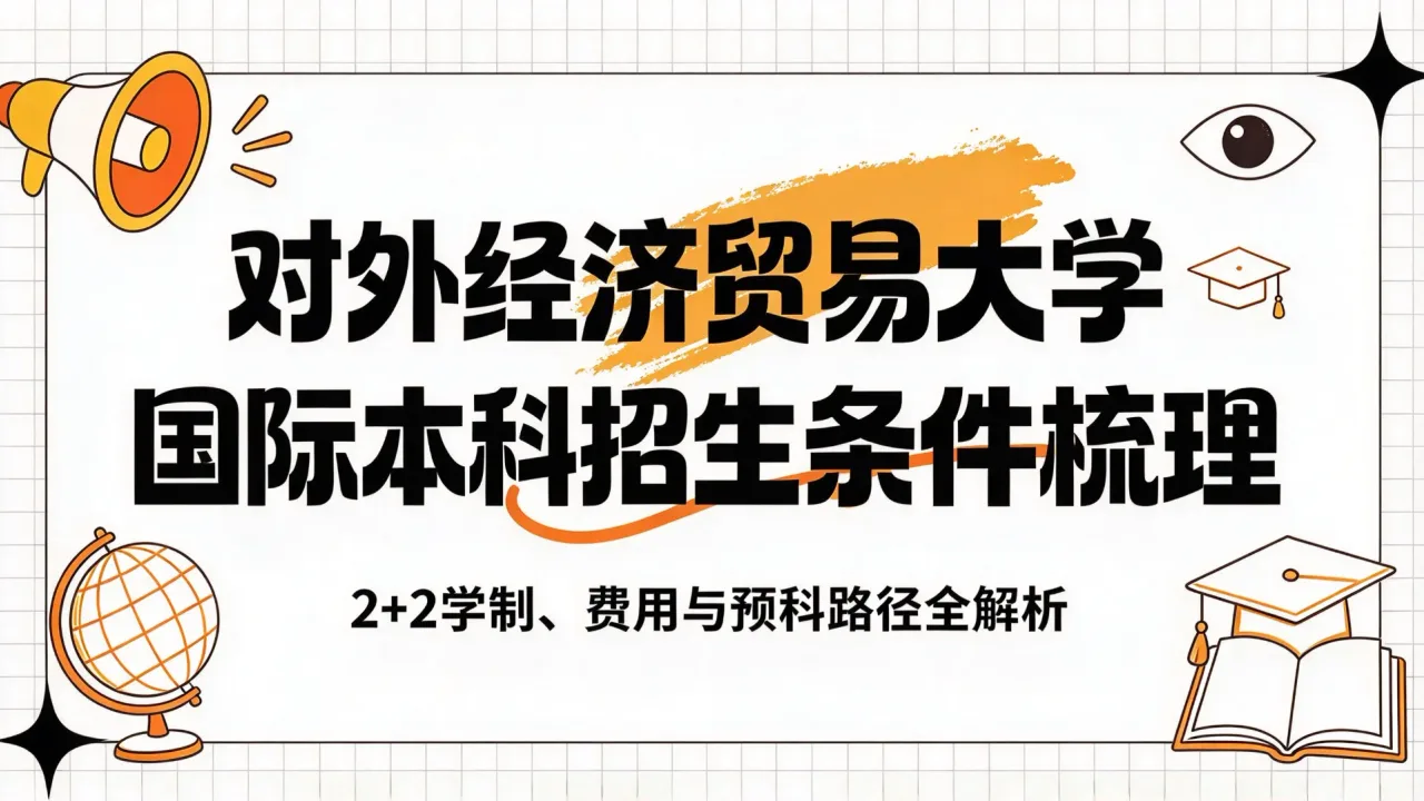 对外经济贸易大学国际本科招生条件梳理：2+2学制、费用与预科路径全解析