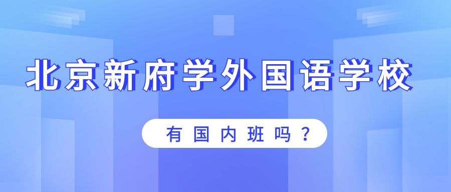 北京新府学外国语学校有国内班吗?