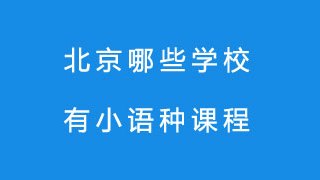 北京哪些学校有小语种课程?
