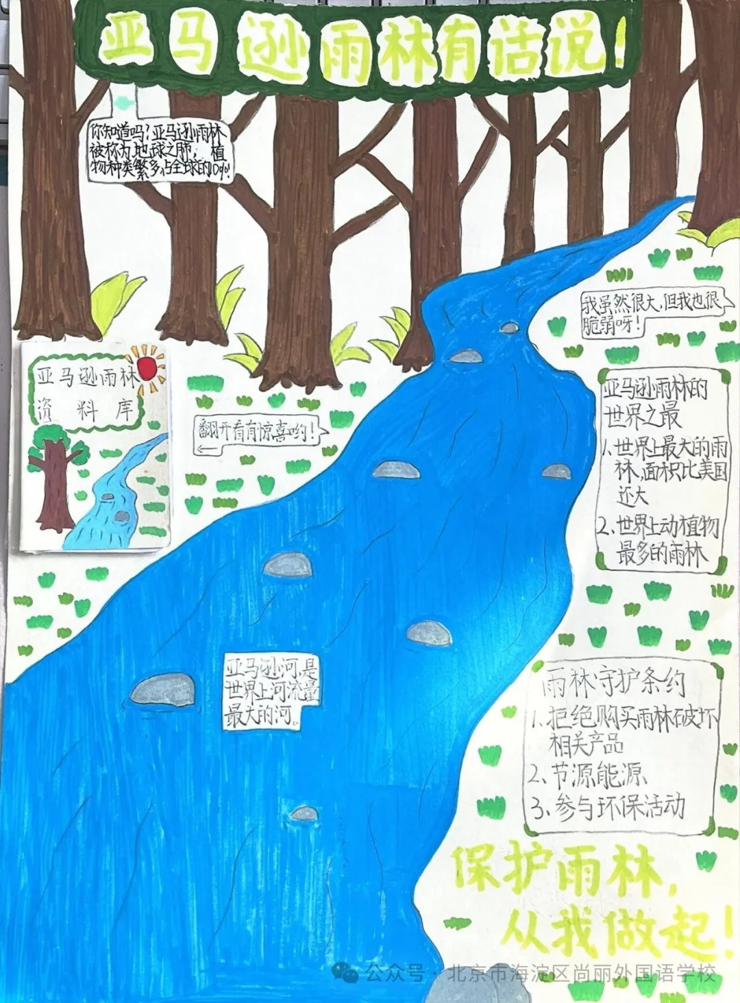 地球是我们共护的一个家,让我们像画里的孩子一样