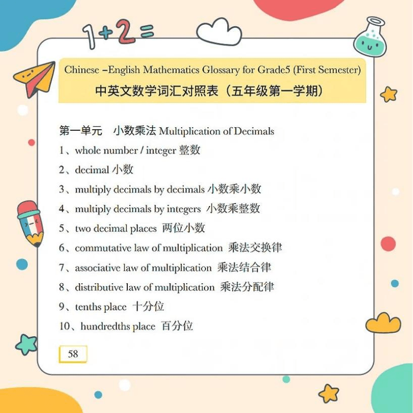 小学部的数学从一年级开始便采用双语教授,这不但对孩子的要求高