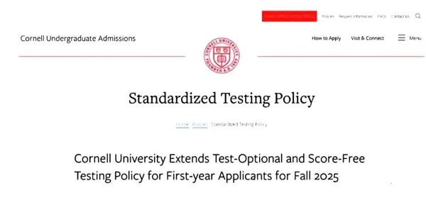 另外,康奈尔大学在今年2月宣布,将目前的Test-Optiona