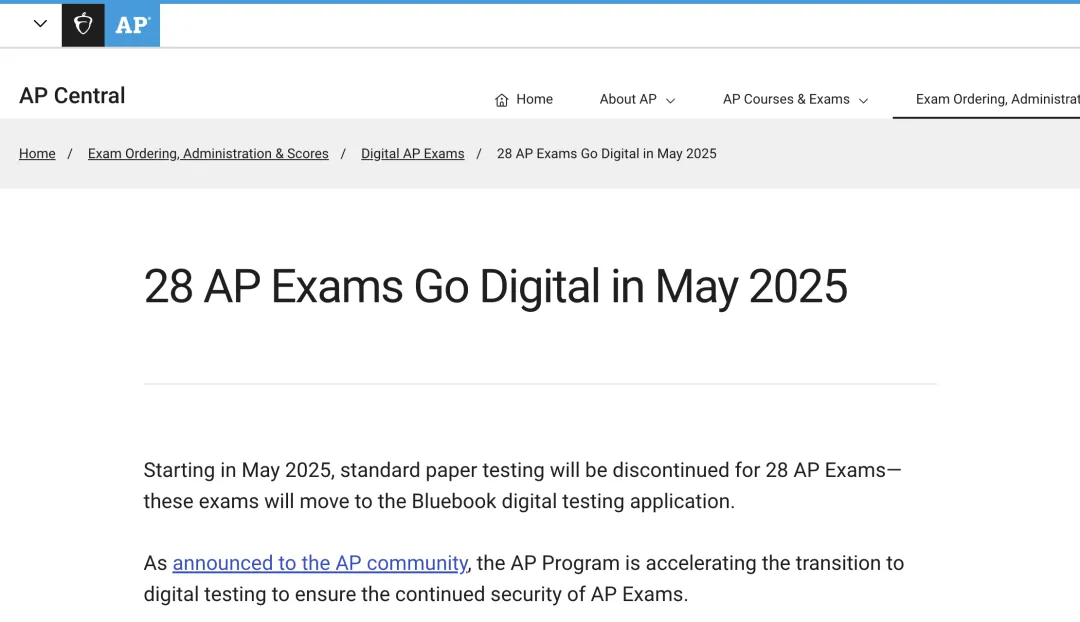 近日,美国大学理事会(College Board)官宣: