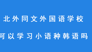 北外同文外国语学校可以学习小语种韩语吗?