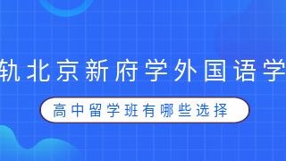 转轨北京新府学外国语学校高中留学班有哪些选择?