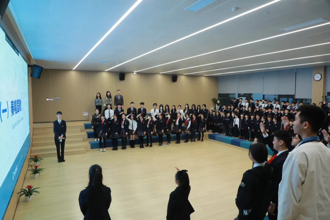 上海青浦区协和双语学校4月升旗仪式(图 2)