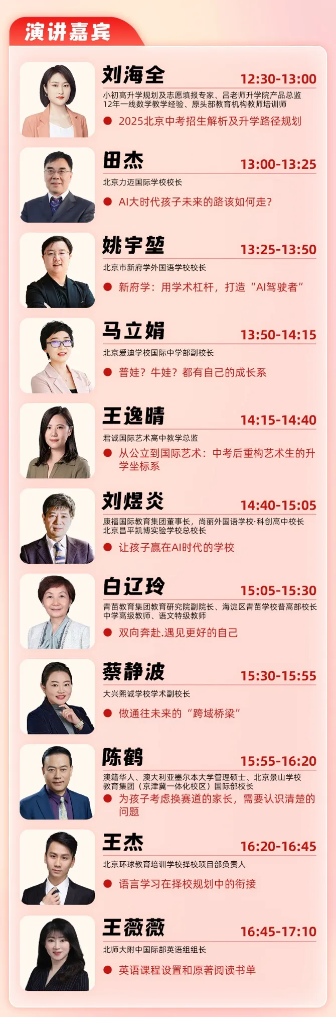 演讲厅:10 + 重磅嘉宾分享前沿观点