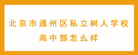 北京市通州区私立树人学校高中部怎么样?