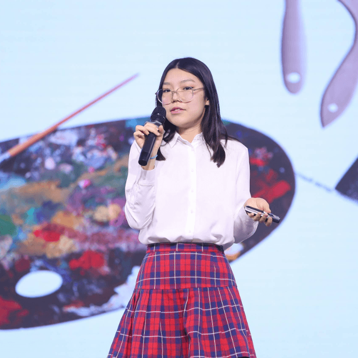 来自11年级的Naz同学,用英文演讲大方自如。(图 3)