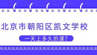 北京市朝阳区凯文学校的一天上多久的课?